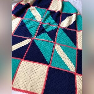 Handmade Geometric Pattern Blanket